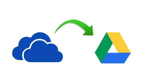 Microsoft OneDrive and Google Drive logos 